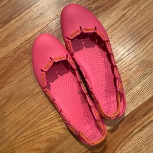 Crocs Sling Backs Pink & Orange